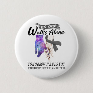 Support Parkinson's Disease Awareness Ribbon Gifts Button