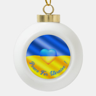 Support Peace For Ukraine Christmas Ornaments
