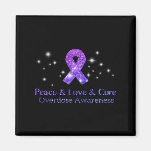 Support Peace Love And Cure Opioid Overdose Awaren Magnet