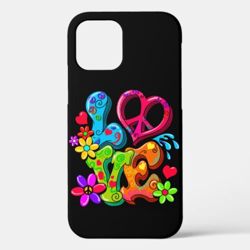 Support Peace Sign Anti_War Hippy Love Case_Mate i iPhone 12 Pro Case