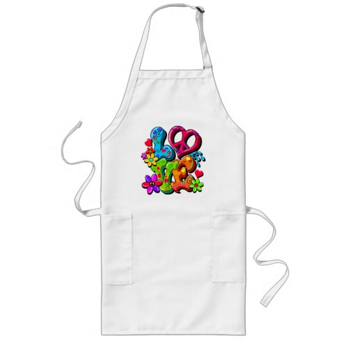 Support Peace Sign Anti_War Hippy T_Shirt Long Apron