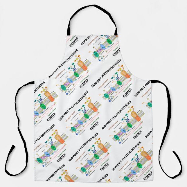 Support Photosynthesis Exhale Biochemistry Humor Apron (Front)