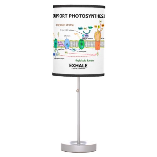 Support Photosynthesis Exhale Biochemistry Humor Table Lamp