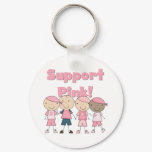 Support Pink Breast Cancer Awareness Tshirts Keychain