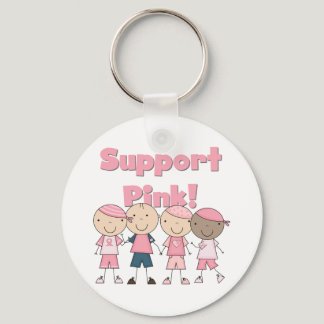 Support Pink Breast Cancer Awareness Tshirts Keychain