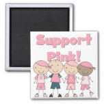 Support Pink Breast Cancer Awareness Tshirts Magnet