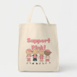 Support Pink Breast Cancer Awareness Tshirts Tote Bag