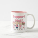 Support Pink Breast Cancer Awareness Tshirts Two-Tone Coffee Mug