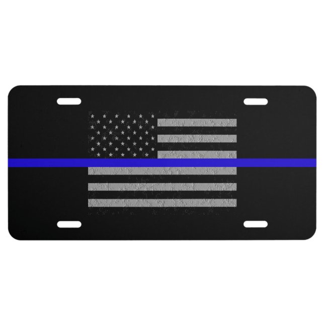 SUPPORT POLICE ALUMINUM LICENSE PLATE (Front)