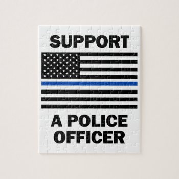 Support Police Officers Jigsaw Puzzle by DigiGraphics4u at Zazzle