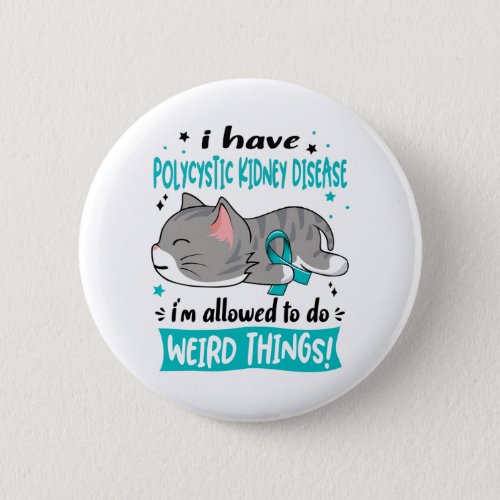 Support Polycystic Kidney Disease Awareness Ribbon Button