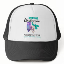 Support Polycystic Kidney Disease Awareness Ribbon Trucker Hat