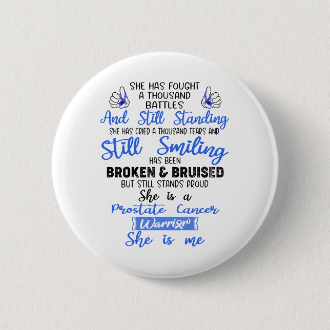Support Prostate Cancer Warrior Gifts Button (Front)