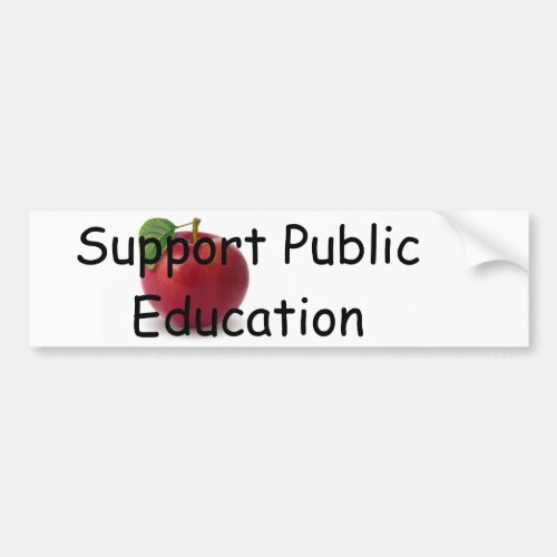 Support Public Education Bumper Sticker