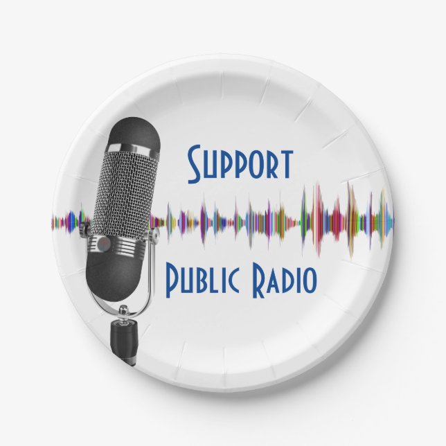 Support Public Radio  Paper Plates (Front)