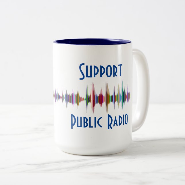 Support Public Radio  Two-Tone Coffee Mug (Front Right)