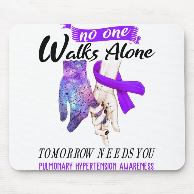 Support Pulmonary Hypertension Awareness Ribbon Mouse Pad (Front)