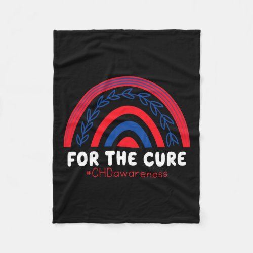 Support Red amp Blue Rainbow Heart Disease Aware Fleece Blanket