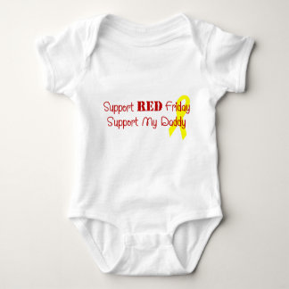 Support Red Friday (Support My Daddy) Baby Bodysuit