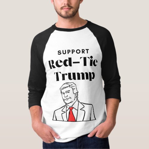 Support Red_Tie Trump T_Shirt