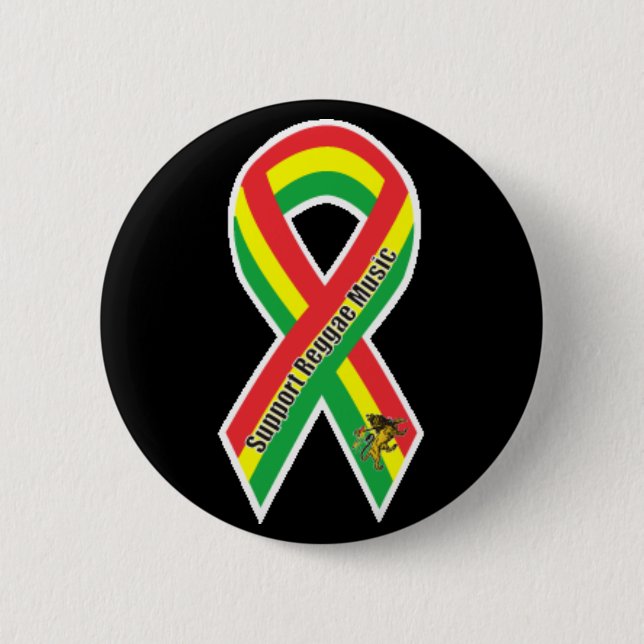 Support Reggae Music Button (Front)