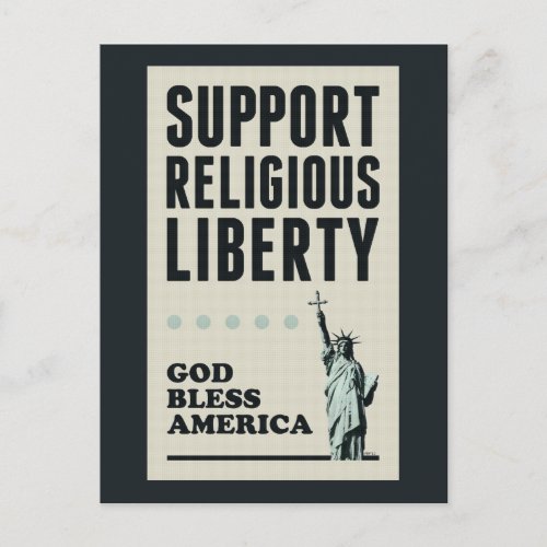 Support Religious Liberty Postcard