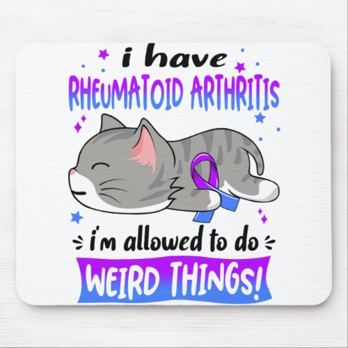 Support Rheumatoid Arthritis Awareness Ribbon Gift Mouse Pad