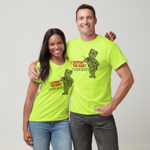 support right to arm bears bear arms funny t_shirt