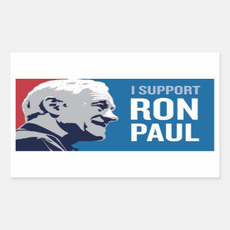 Support Ron Paul Rectangular Sticker