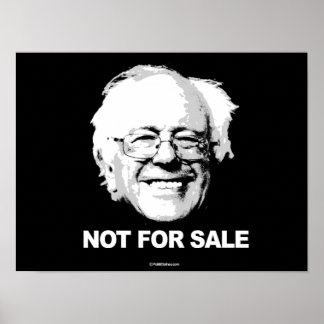 Support Sanders - Not For Sale - white - Politica Poster