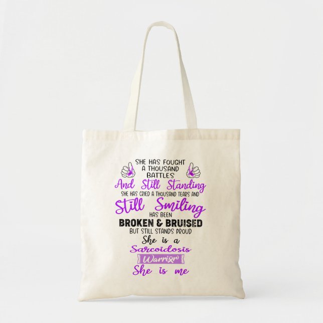 Support Sarcoidosis Warrior Gifts Tote Bag (Front)