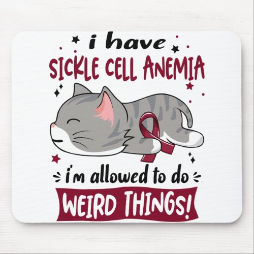 Support Sickle Cell Anemia Awareness Ribbon Gifts Mouse Pad
