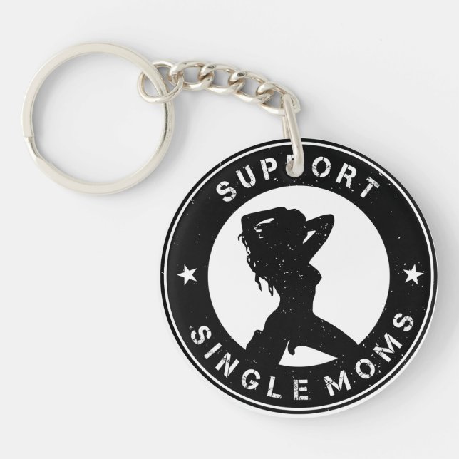 Support Single Mom Keychain (Front)