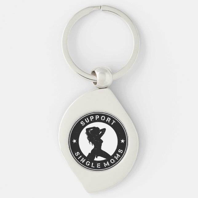 Support Single Mom Keychain (Front)