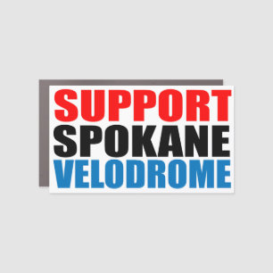 Support Spokane Velodrome Car Magnet 12x7
