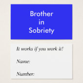 Support, Sponsorship, Fellowship Number Cards (Front & Back)