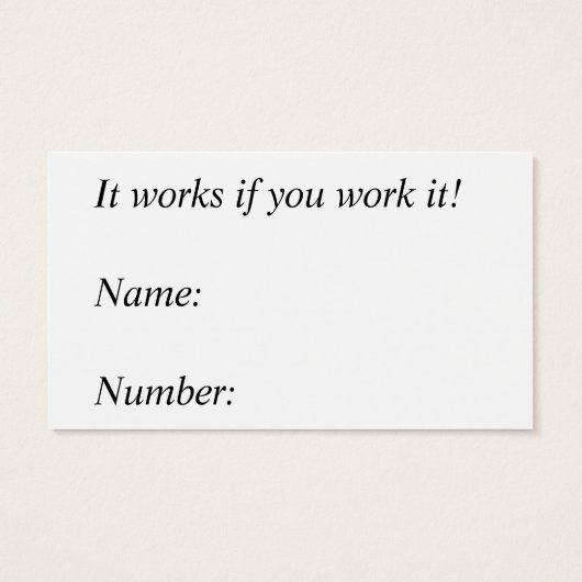 Support, Sponsorship, Fellowship Number Cards (Back)