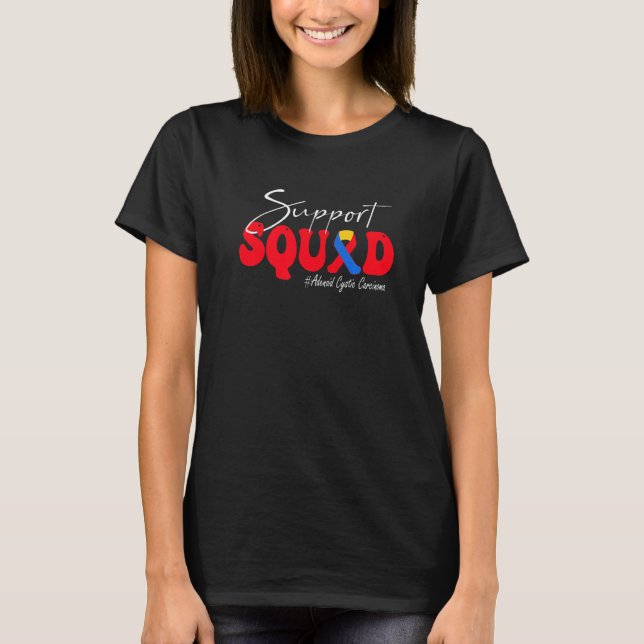 Support Squad Adenoid Cystic Carcinoma Awareness   T-Shirt (Front)