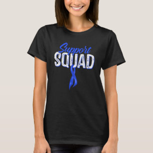 Support Squad Alopecia Areata Awareness Blue Ribbo T-Shirt