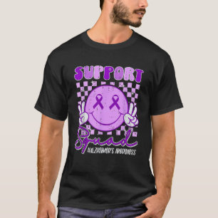 Support Squad Alzheimer s Awareness Ribbon Purple  T-Shirt