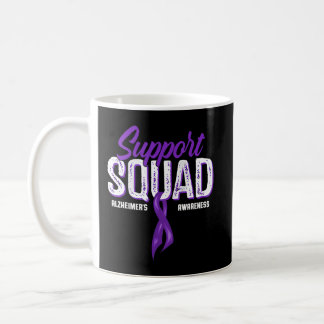 Support Squad Alzheimer's Awareness Purple Ribbon  Coffee Mug