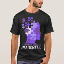 Support Squad Alzheimer's Awareness Purple Ribbon T-Shirt