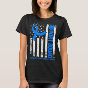 Support squad american flag usa colon cancer T-Shirt