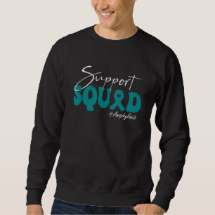 Support Squad Anaphylaxis Awareness Teal Ribbon Sweatshirt