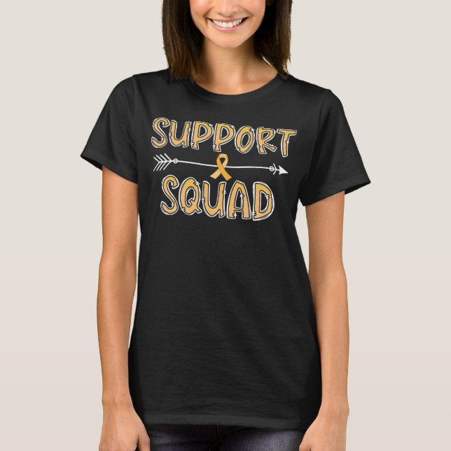 support squad appendix cancer awareness gift T-Shirt (Front)