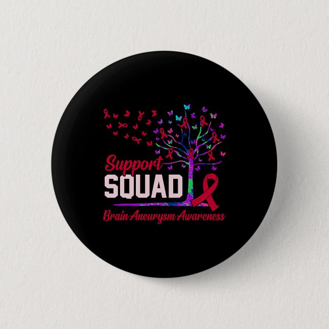 Support Squad Brain Aneurysm Awareness Month Suppo Button (Front)