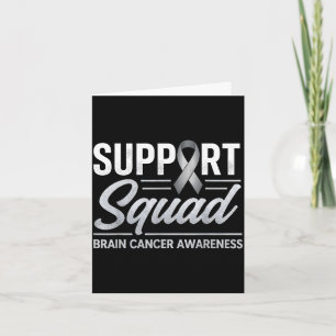 Support squad brain cancer awareness brain tumor card