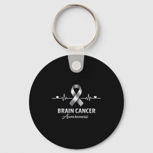 Support squad brain cancer awareness brain tumor keychain