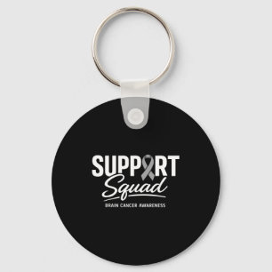 Support squad brain cancer awareness brain tumor keychain