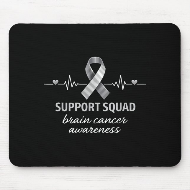 Support squad brain cancer awareness brain tumor mouse pad (Front)